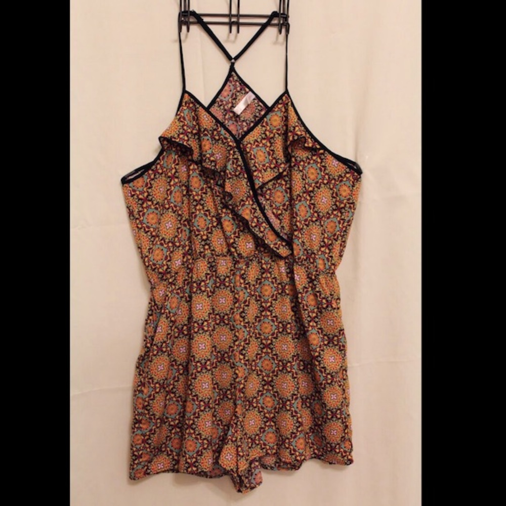 Multicolored Pattern Romper